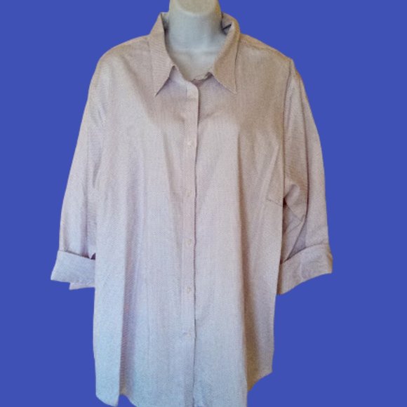 CHAPS Micro Polka Dot Long Shirt Size 2X - Picture 1 of 4